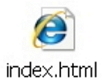 значок, обозначающий файл HTML